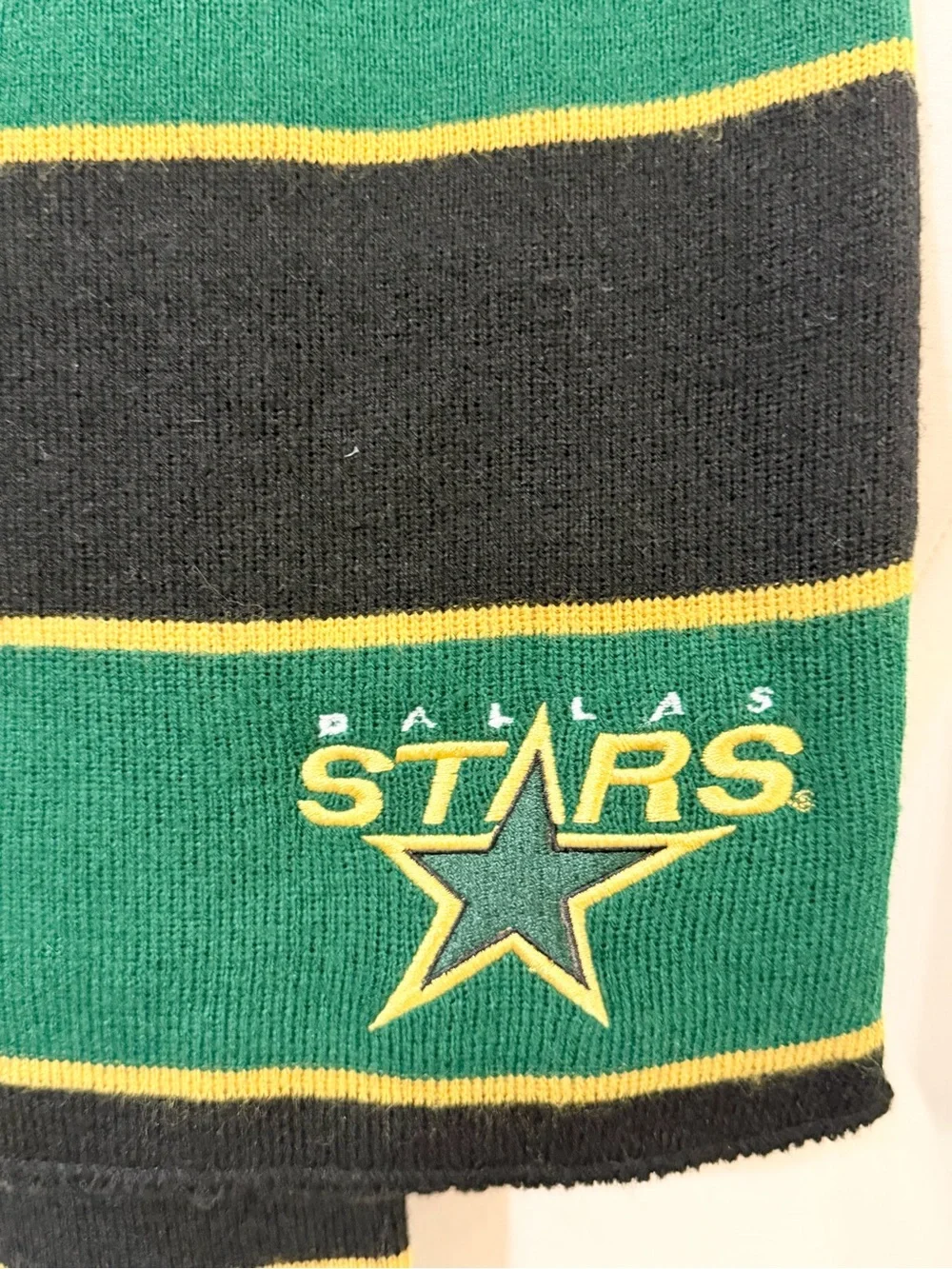 Dallas Stars Black & Green Striped Knit Scarf